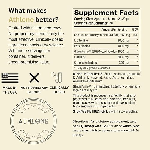 Miniatura 5 de Athlone Polvo de preentrenamiento, suplemento para hombres y mujeres, la mejor bebida energética en polvo preentrenamiento con alto contenido de