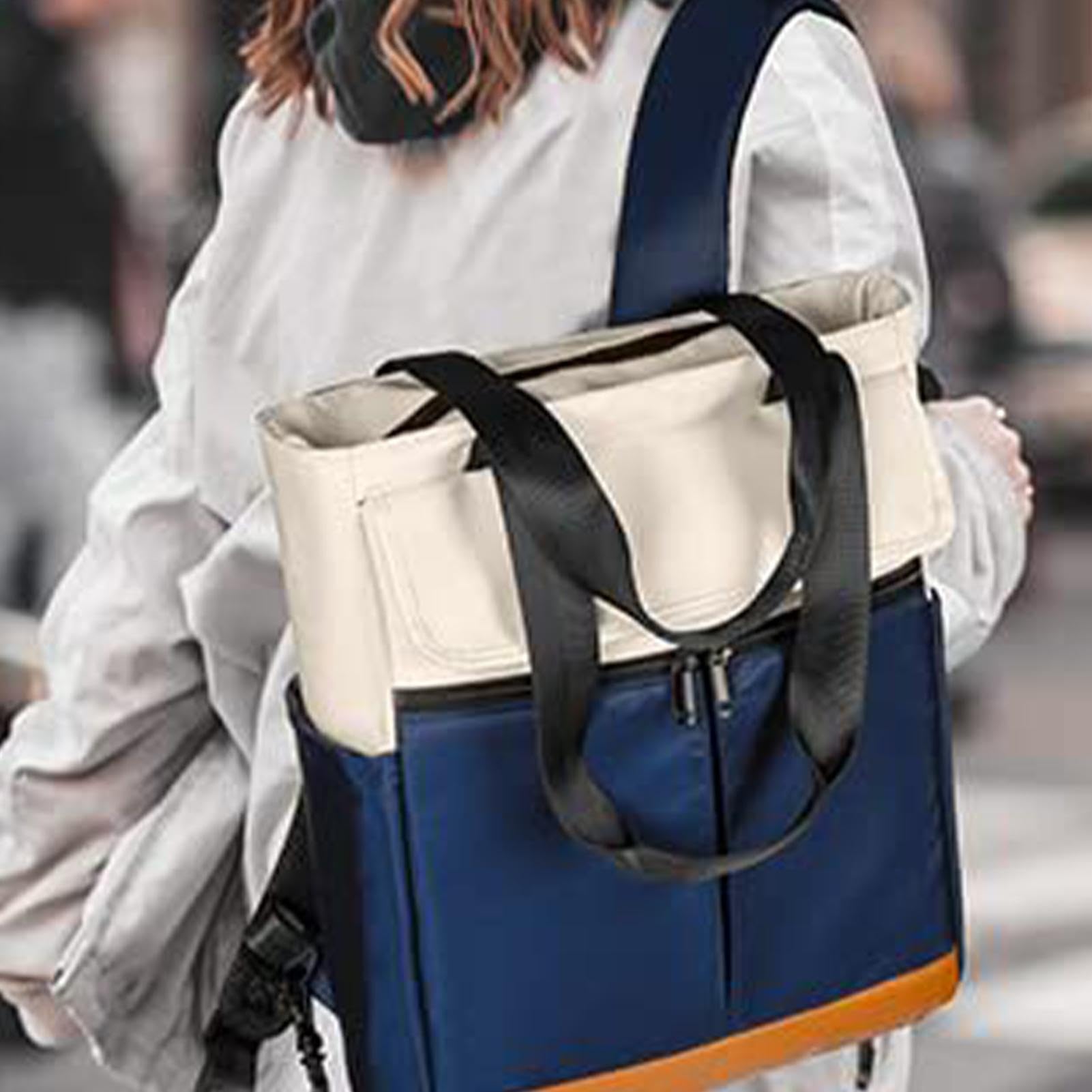 Zaino per laptop, zaino da viaggio - Grande zaino da trekking con porta di | ricarica USB - Zaino college, zaino casual, borsa da esterno, borsa per computer per uomo donna, Blu viola, se beskrivning