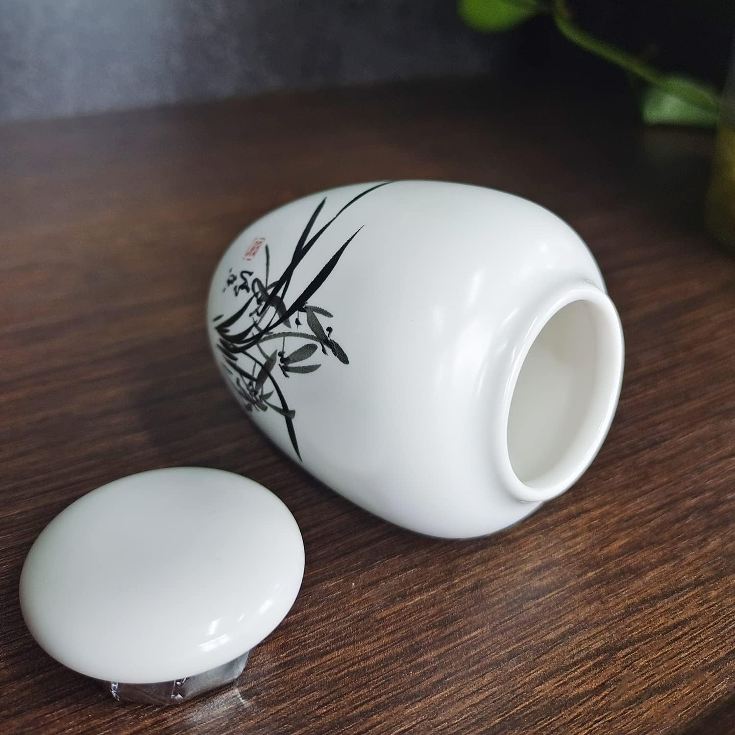Mini Hummingbird Urns for Adult Ashes Dog Cat Ash Holders，Small Keepsake Cremation Urns for Pets,Miniature Pets Memorial Ceramic Funeral Urn, Honor Your Loved One with Handcrafted White Urn (Orchid image 5