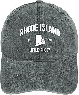 Rhode Island Vintage Caps for Women Breathable State City Caps