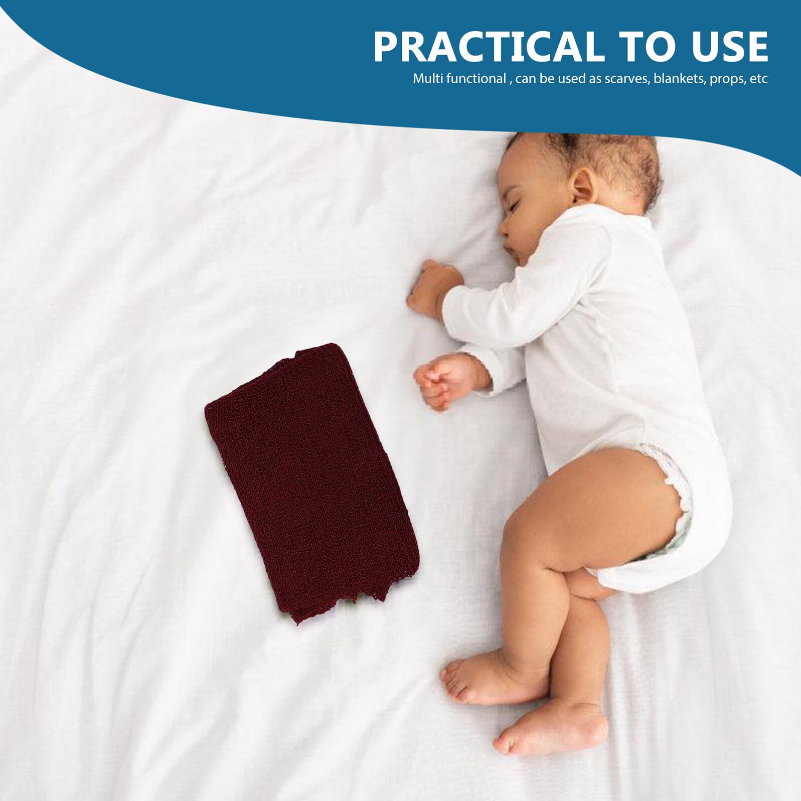 Toyvian 6piezas Manta para Fotografía de Recién Nacidos y Bonita Conjunto de Mantas Envolventes para Bebés Unisex para Sesiones de Fotos de Recién Nacidos