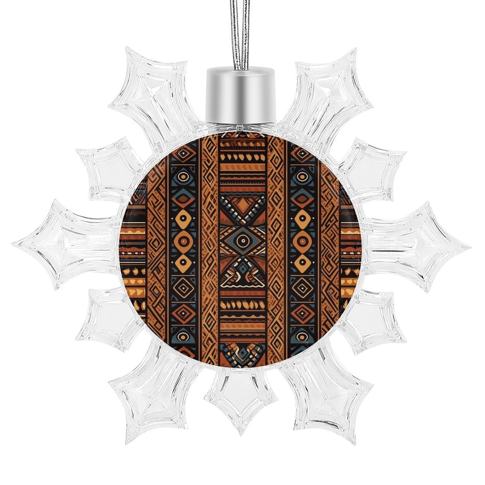 Traditional African Design Pattern Snowflake Ornaments Cute Snowflake Pendant Exquisite Christmas Tree Ornaments for Christmas Weddings New Year Birthday Holiday Celebration