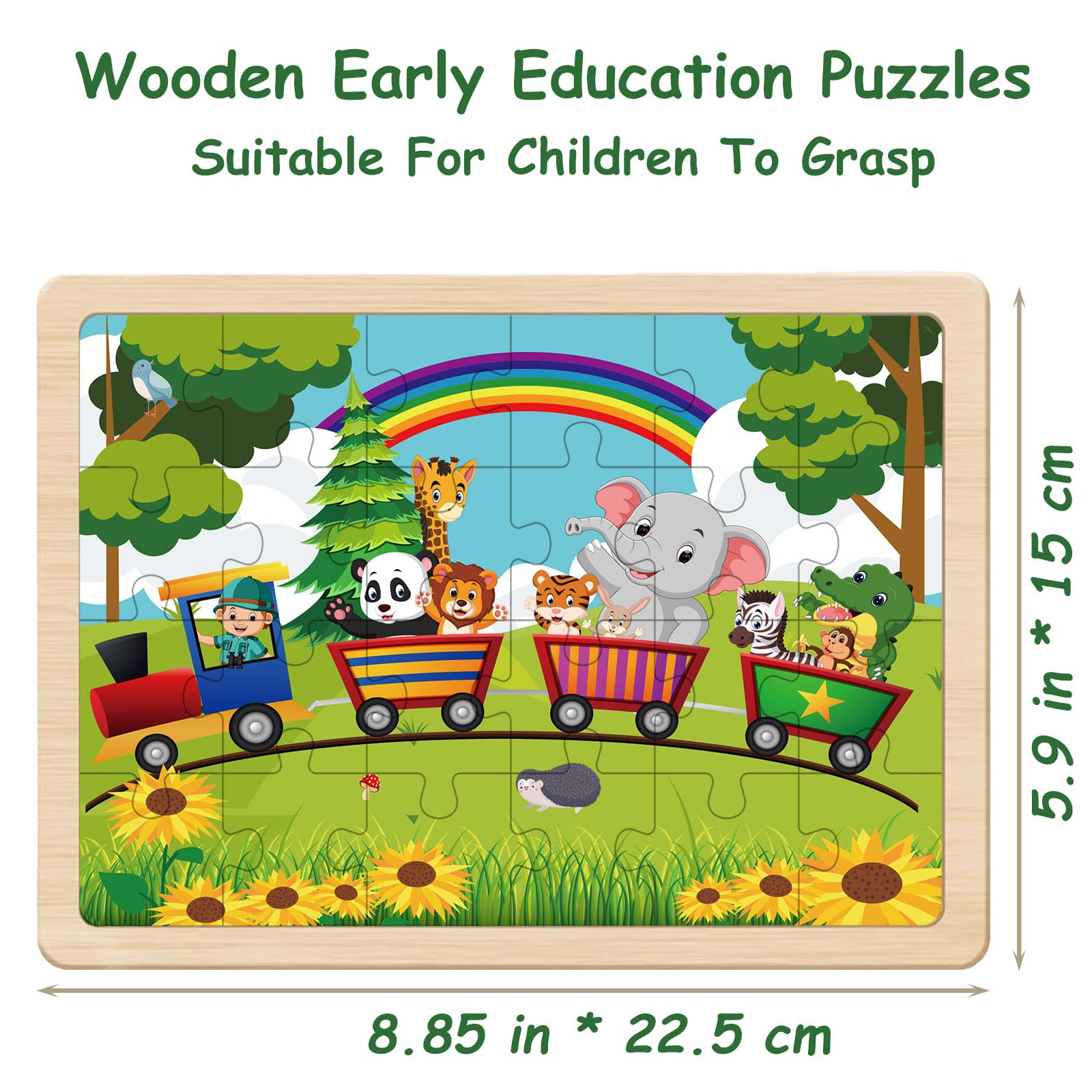Puzzles for Kids Ages 4-6, 24 Pieces Woodens Puzzle for Toddlers Ages 3 4 5 6 Year Olds Kids Puzzles Children Puzzle for Boys and Girls Educational Toys - Image 7