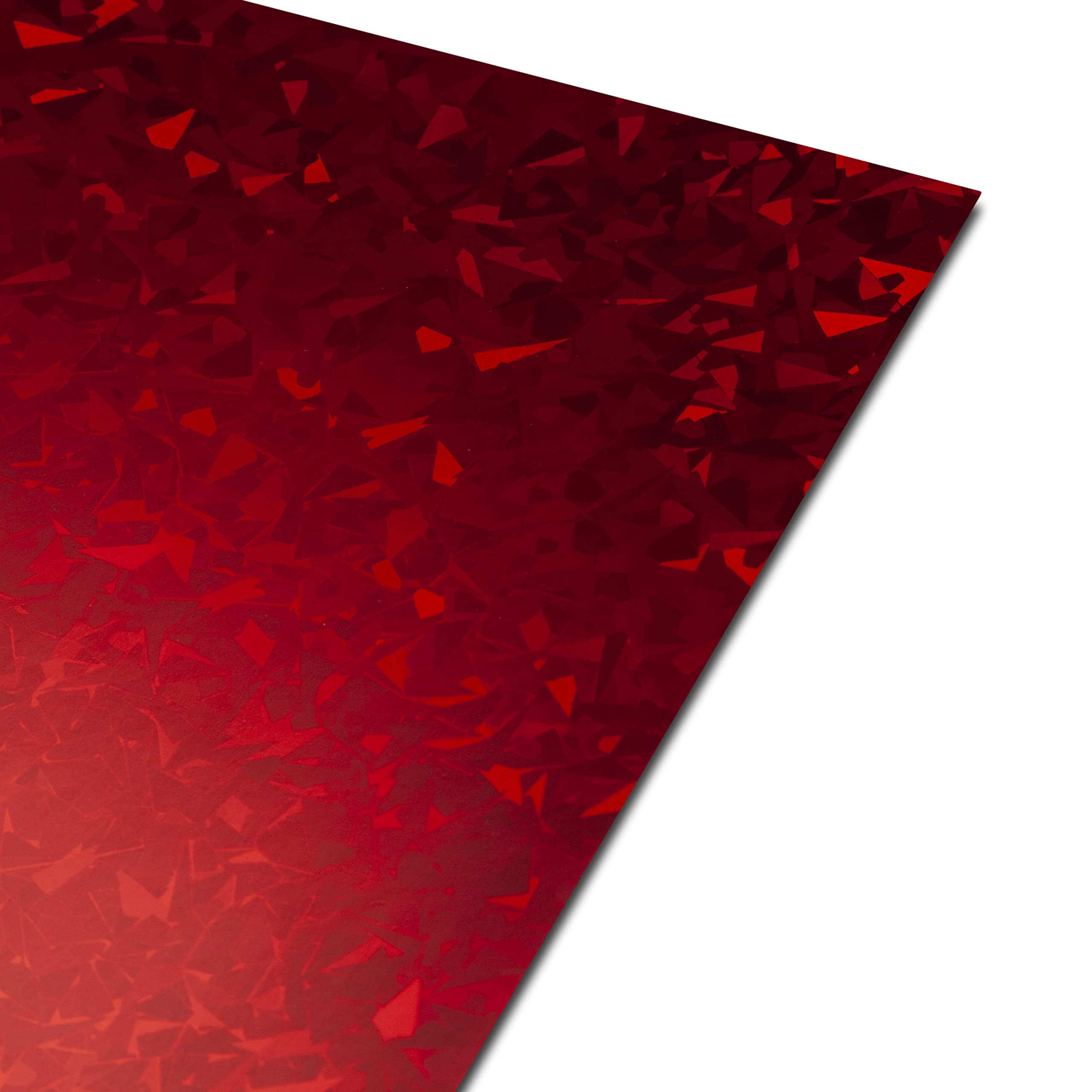 PaperCutz A4 Card Holographic - Pack Size : 10 Sheets (Red Shards)