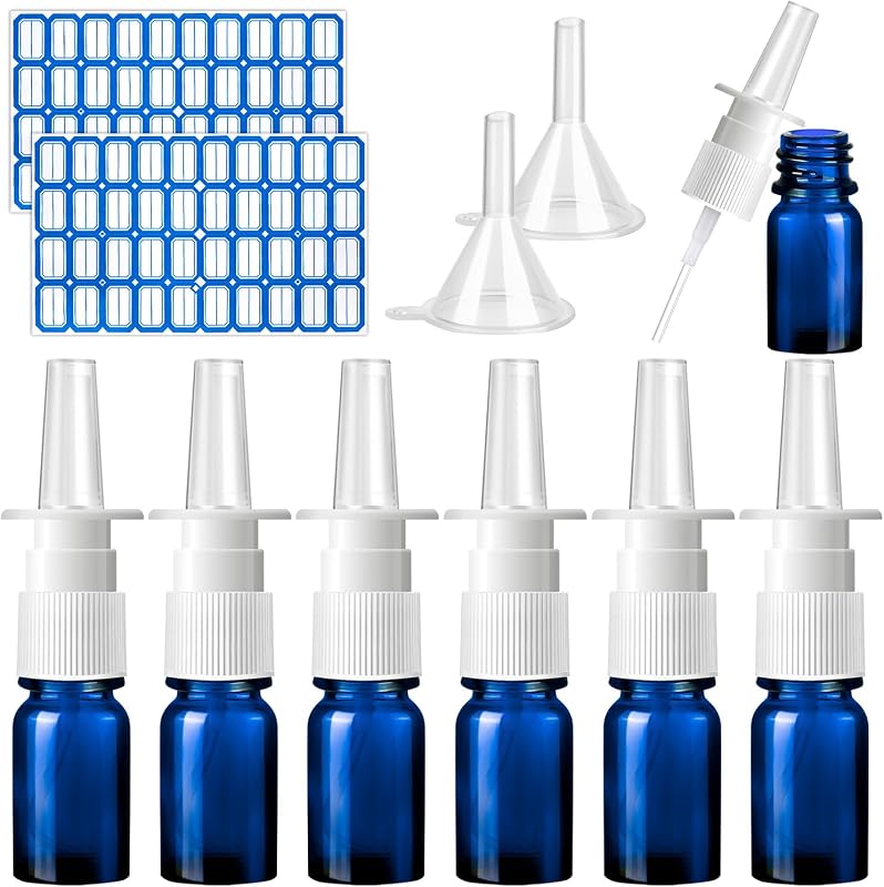 Frascos de spray vazios reutilizáveis de vidro ZHWKMYP, 5 mL, pacote com 10