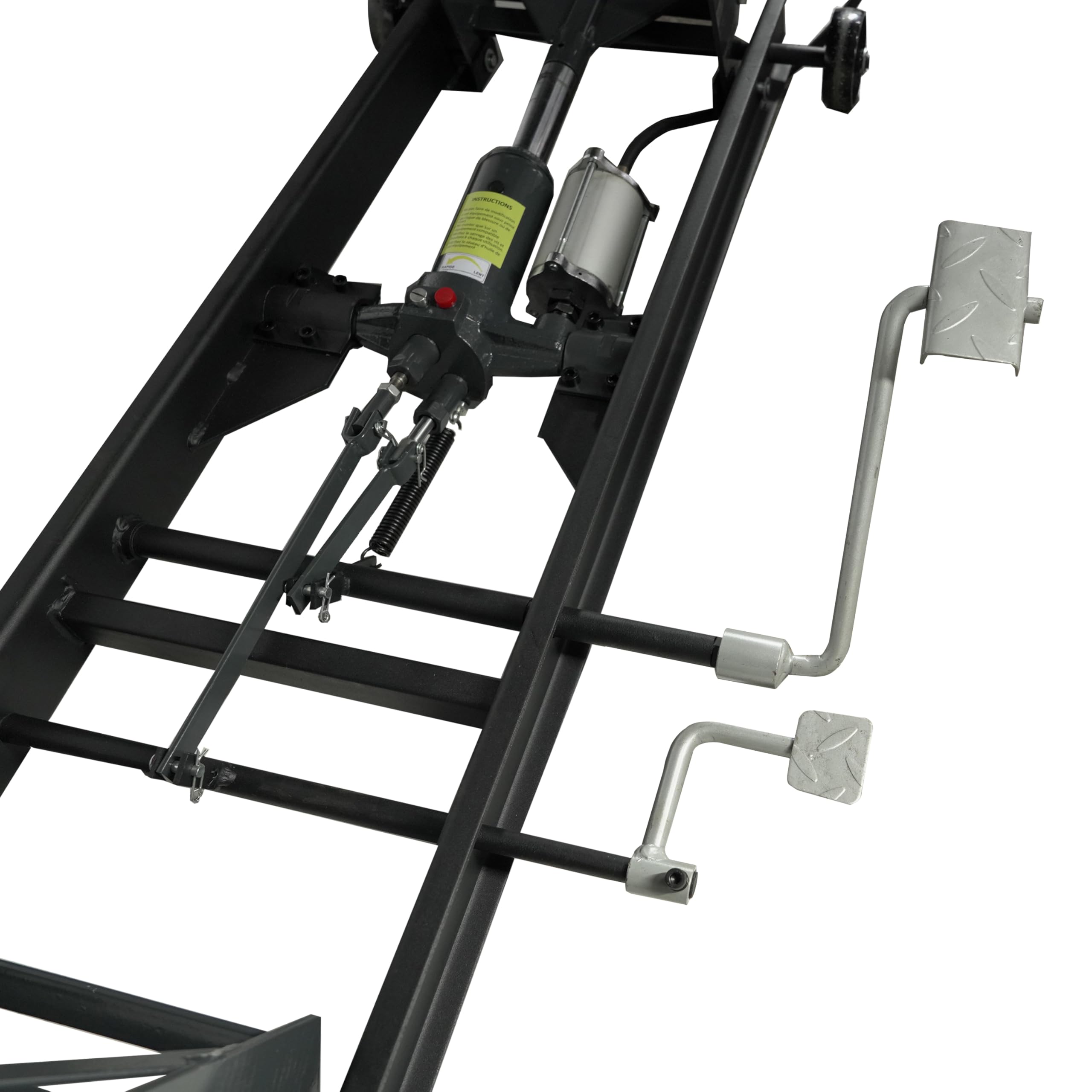 BPAC Mesa Elevador Moto Hidraulico y Neumatico 450kg - Elevador de Moto para Taller - Altura de Elevación de 180 a 820mm - Dimensiones 279 x 66 x 82cm