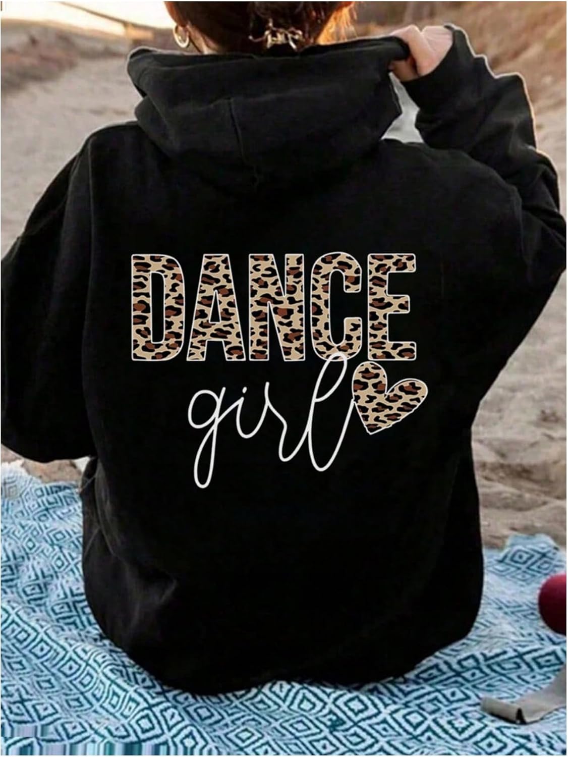 GORGLITTER Girl's Cheetah Hoodies Fall Casual Cute Leopard Animal Letter Print Long Sleeve Halloween Hooded Sweatshirt - Image 3
