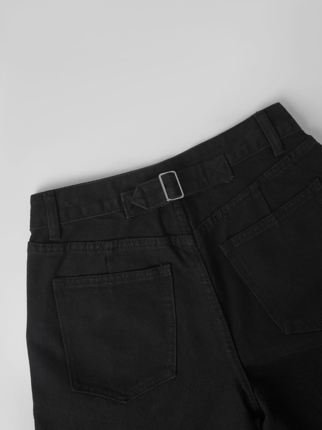 Adjustable Waist Straight Leg Jeans for Women Y2K Baggy Jeans with Snap-Button Mid Low Rise Denim Pants - Image 4