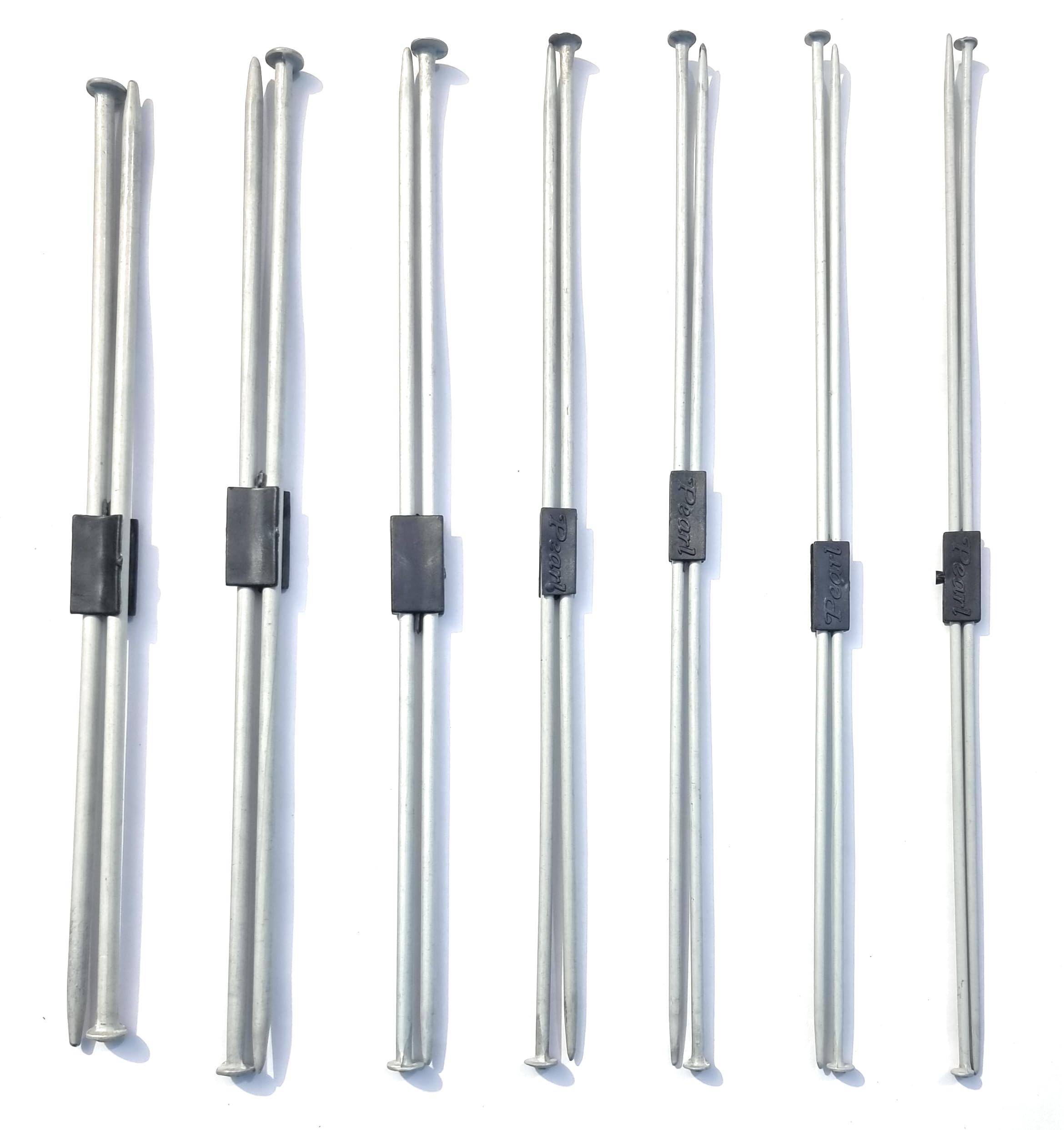 HIMMU'S FASHION HUB Special Aluminium Knitting Needle - No. 6, 7,8,9,10,11 & 12, Length - 25 cm, (Pair of 2 Knitting Needles Each Size) (Multicolored) (Set of 7 Pairs)-picture-12