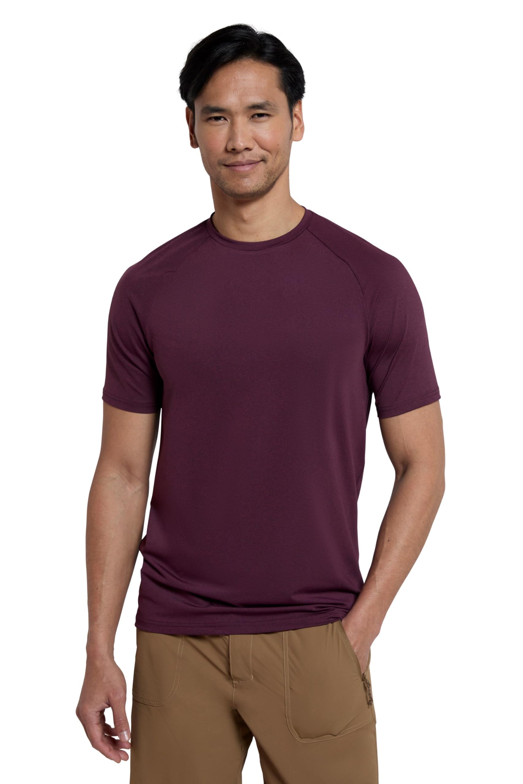 Mountain Warehouse T-Shirt Agra Melange pour Homme - Léger et Confortable - Col Rond - Séchage Rapide et Protection UV - Voyages, Printemps L’été