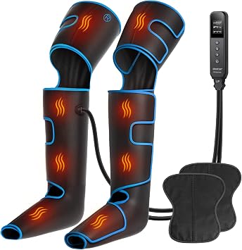 CINCOM Leg Massager with Heat and Compression FSA - HSA, Blue