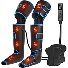 CINCOM Leg Massager with Heat and Compression, Air Compression Leg Massager for Circulation and Pain Relief Muscles Relaxation Gifts FSA - HSA