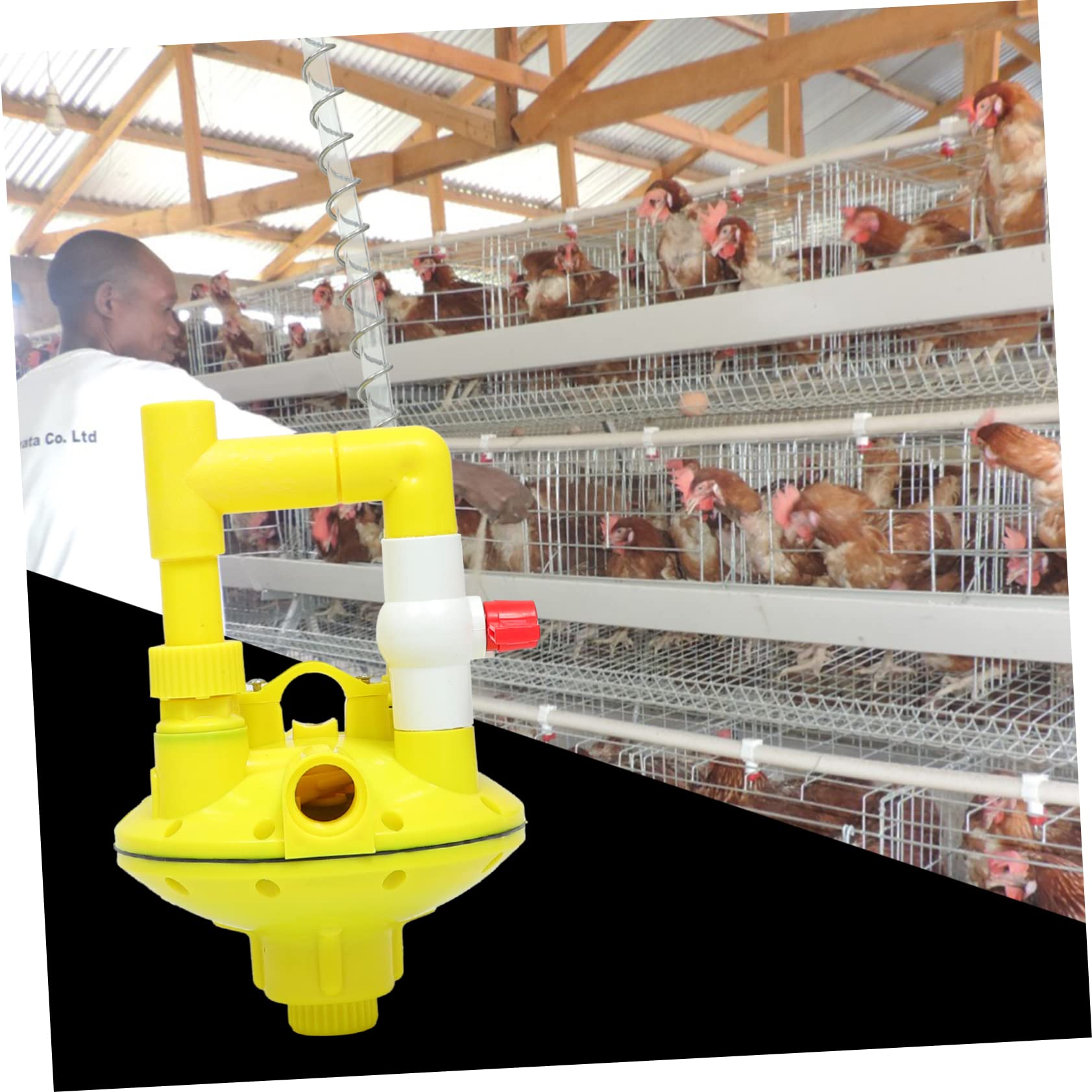 Regolatore Pressione per Abbeveratoi Galline Accessorio per Attrezzature Avicole Pratico e per Linee per Pollame Resistente e Sicura per Allevamenti Galline
