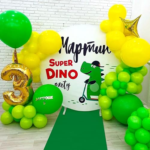 Miniatura 5 de EZLucky Alfombra verde para fiesta, 2.6 x 15 pies, fieltro no tejido de 130 GSM con adhesivo de doble cara sin rastros, camino de pasillo para