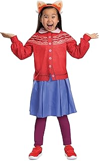 Mei Costume for Kids, Official Disney Turning Red Costume with Panda Ears Headband, Child Size Small (4-6x)