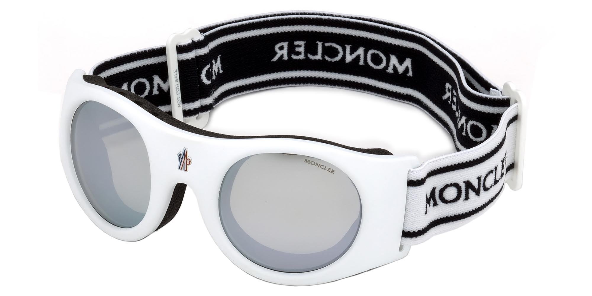 MonclerML0051 MATTE WHITE/SILVER unisex Ski goggles