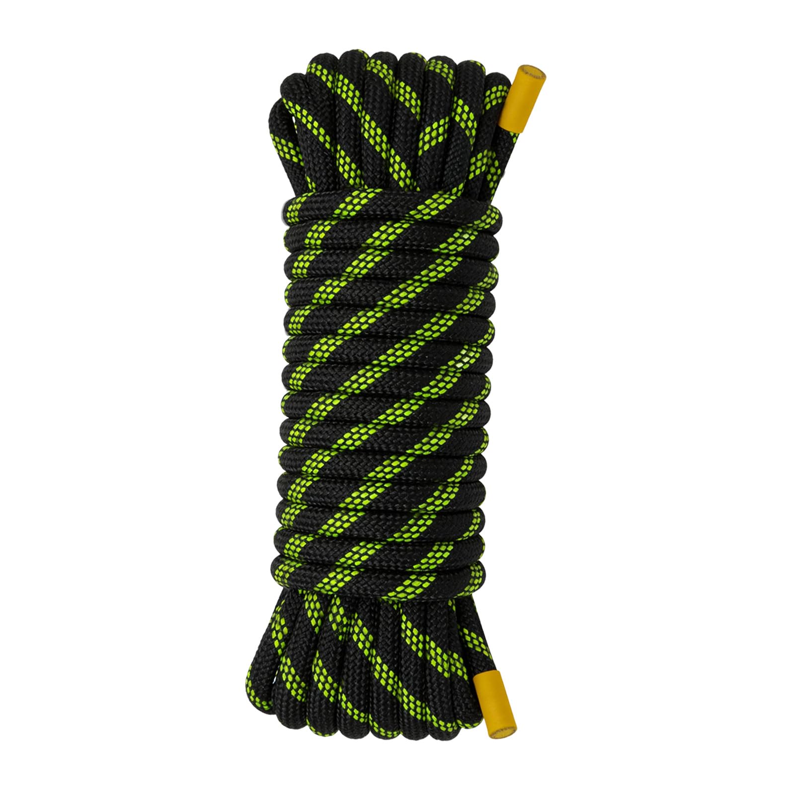 Cuerda de Escalada 10mm Estática 20m Rescate Alturas UIAA Fluorescente Negra