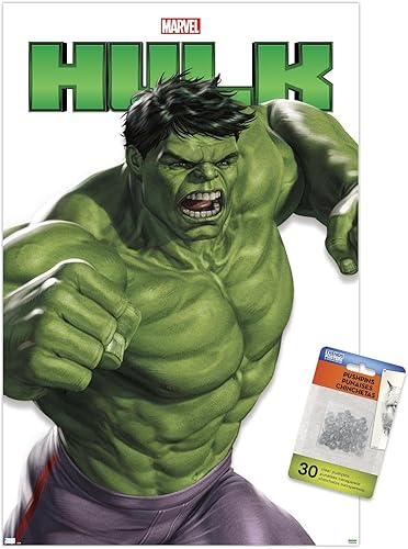 Miniatura 7 de Trends International Marvel Comics - Póster de pared de la serie de características de Hulk, 22.37 x 34.00 pulgadas, paquete de póster premium y