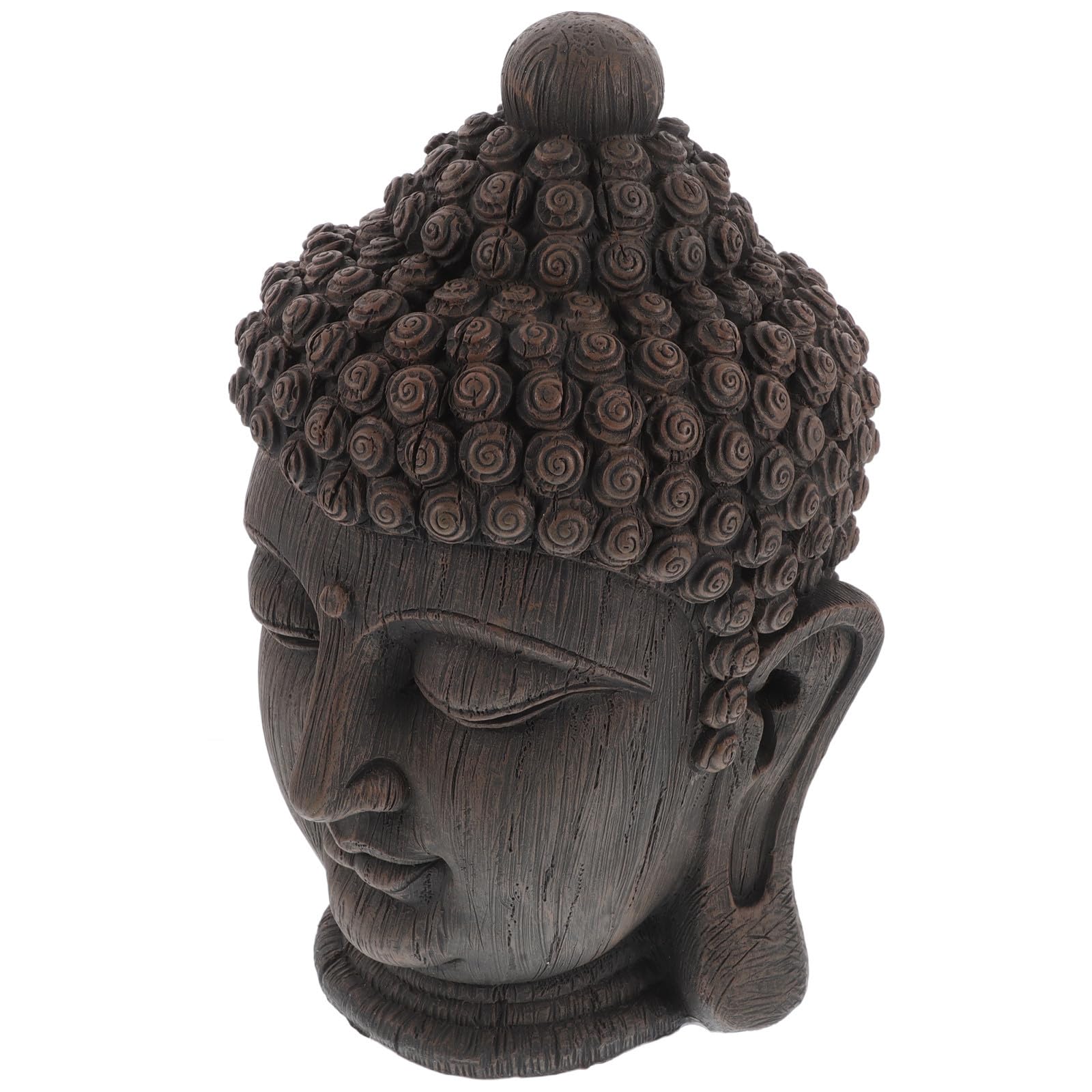 UPKOCH Estatua de Buda para Meditación en Resina Color Café, Decoración Versátil Detalle Excepcional Estilo para Sala de Estar y Hogar