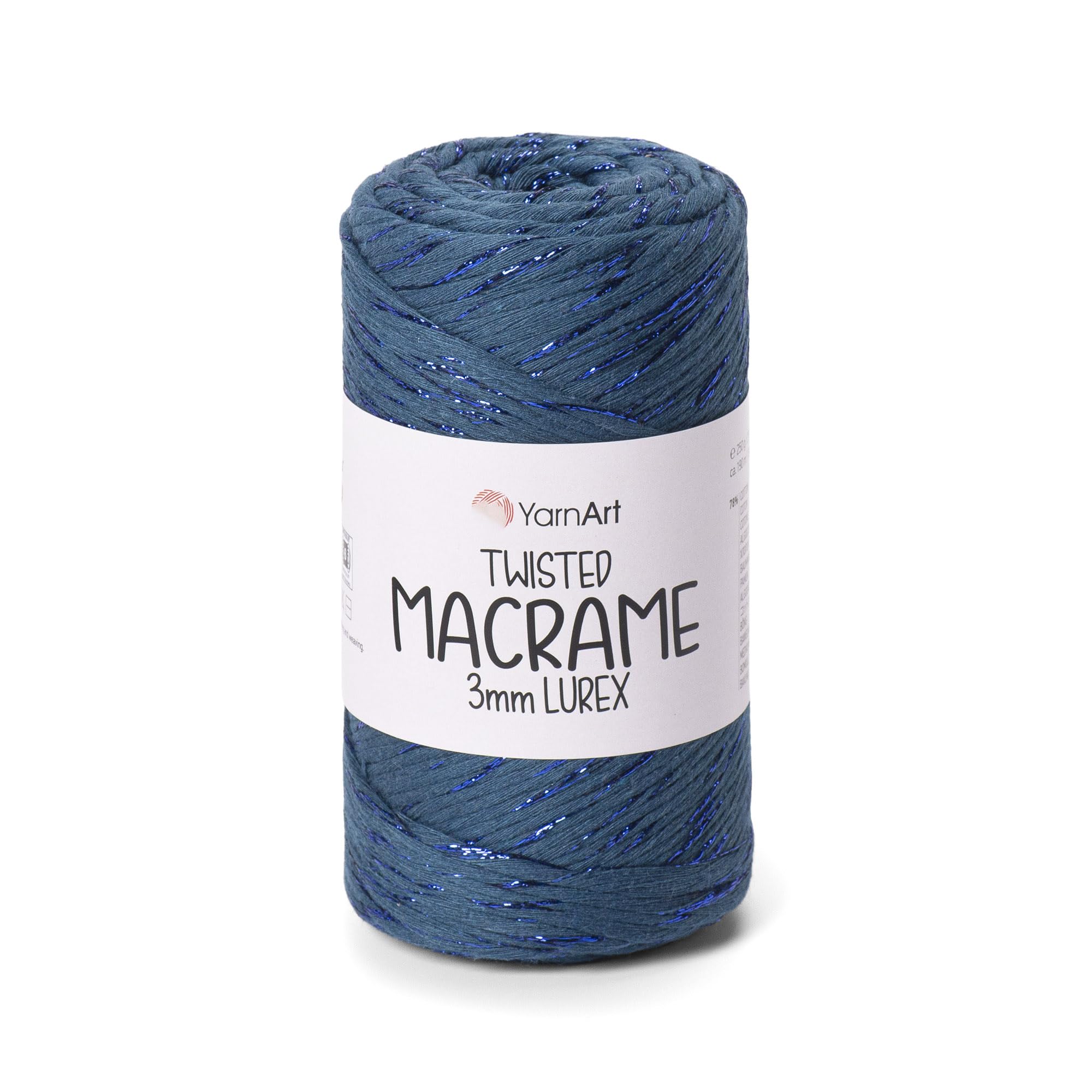 YarnArt El Örgü İpi TWISTED MACRAME 3MM LUREX, 789, 4x250 gr