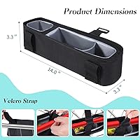 Vista 7 de Bandeja universal para bocadillos para carrito de compras con soporte para tazas, accesorios ligeros para carrito de compras para niños pequeños