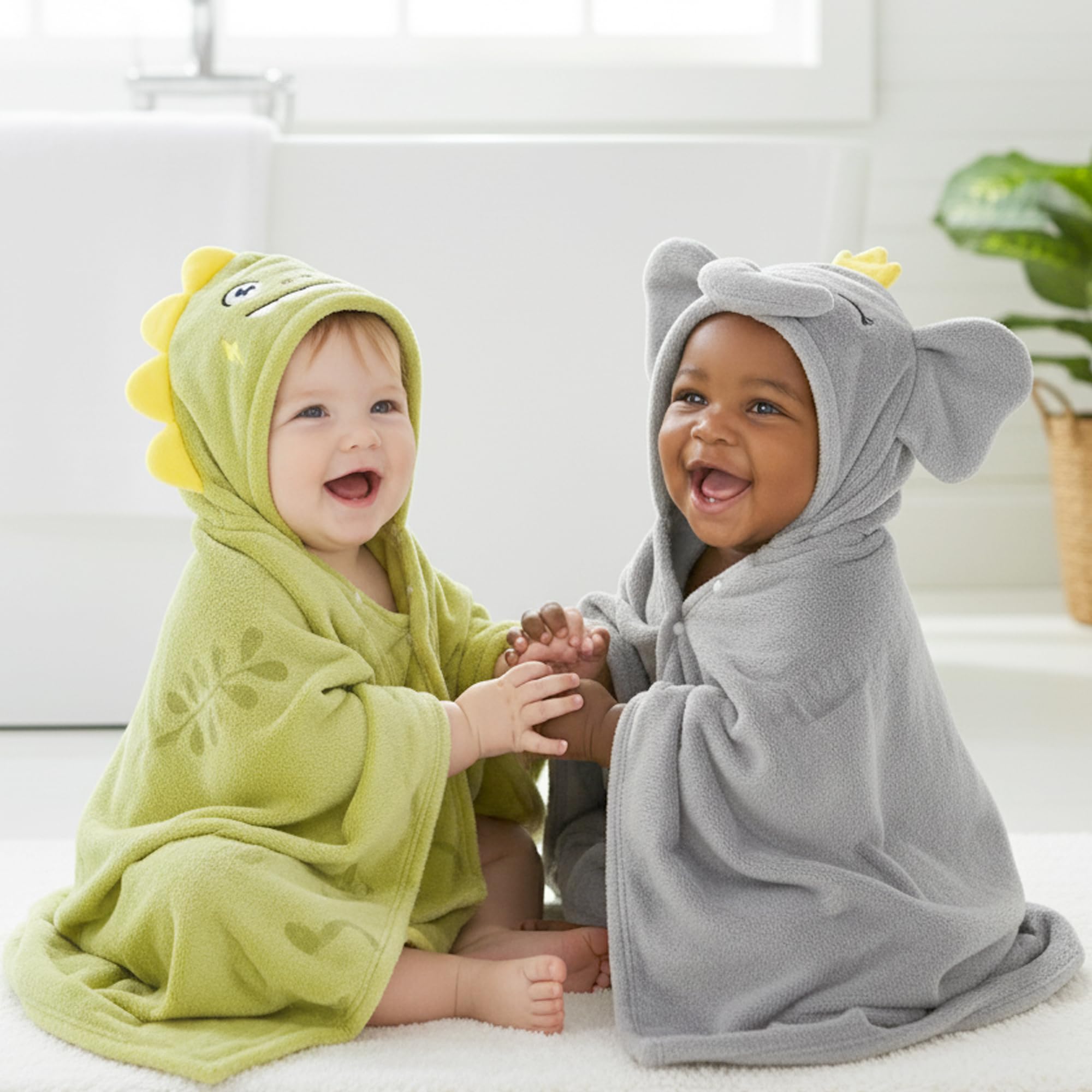 HECCEI Hooded Towel for Toddlers Extra Large 140x70 cm Kids Bath Towel with Hood - Image 2
