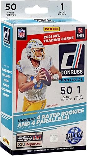2021 Panini Donruss NFL Football HANGER box (50 cards/bx)