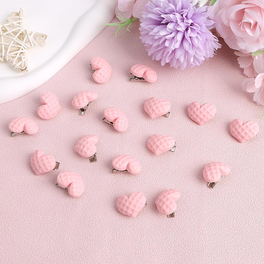 Amazon.co.jp: 20個 ミニハートヘアクリップ かわいいハートヘアピン