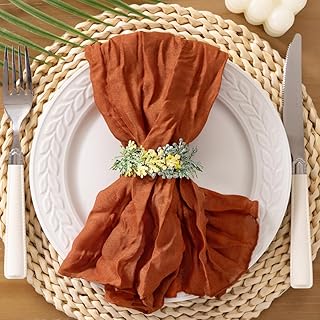 Sponsored Ad - Socomi Terracotta Cheesecloth Napkins Fall Burnt Orange Thanksgiving Cheese Cloths Gauze Set of 10 Boho Was...