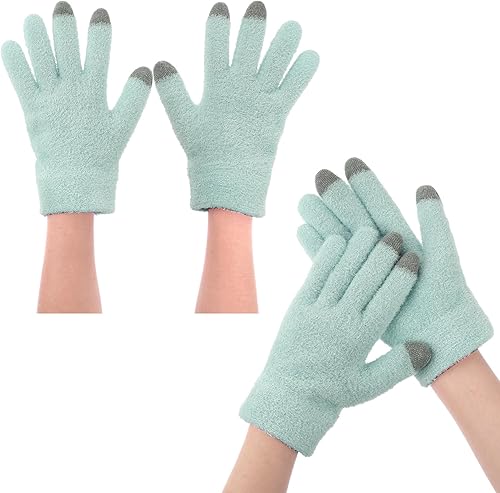 Guantes de spa para manos secas, guantes hidratantes durante la noche con buen forro, guantes hidratantes para pantalla táctil para mujeres y