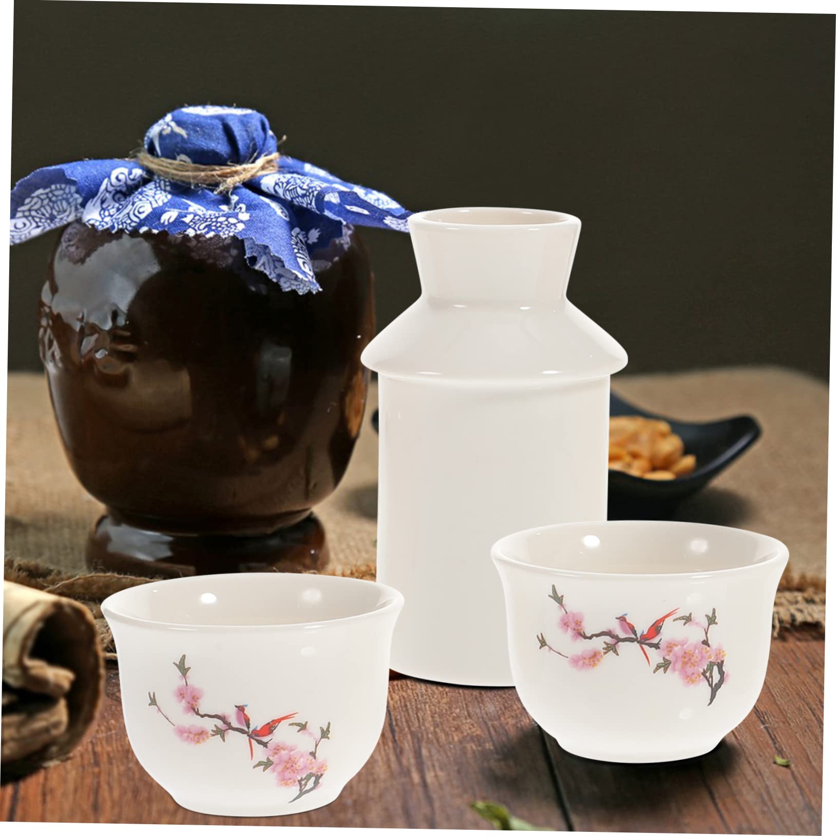 Cabilock 2 Set scaldavivande home decor decorazione casa servizio the mobile vino servizio da te tazza moderno più caldo Tazze l'inverno usa strumenti caldi per bere il vino ceramica