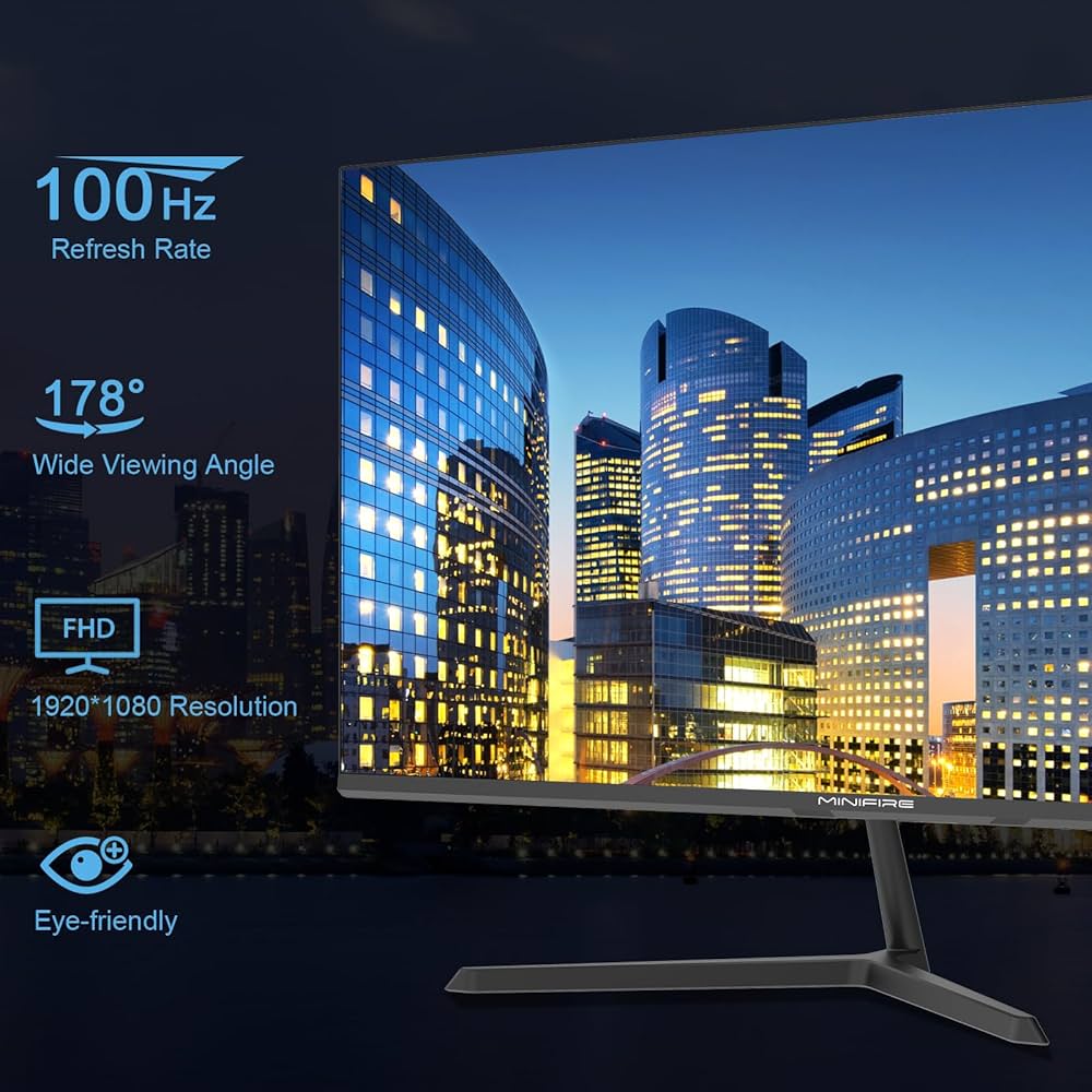 mon【24インチ】 Minifire Monitor 24-calowy 100 Hz, typ C, HDMI, VA