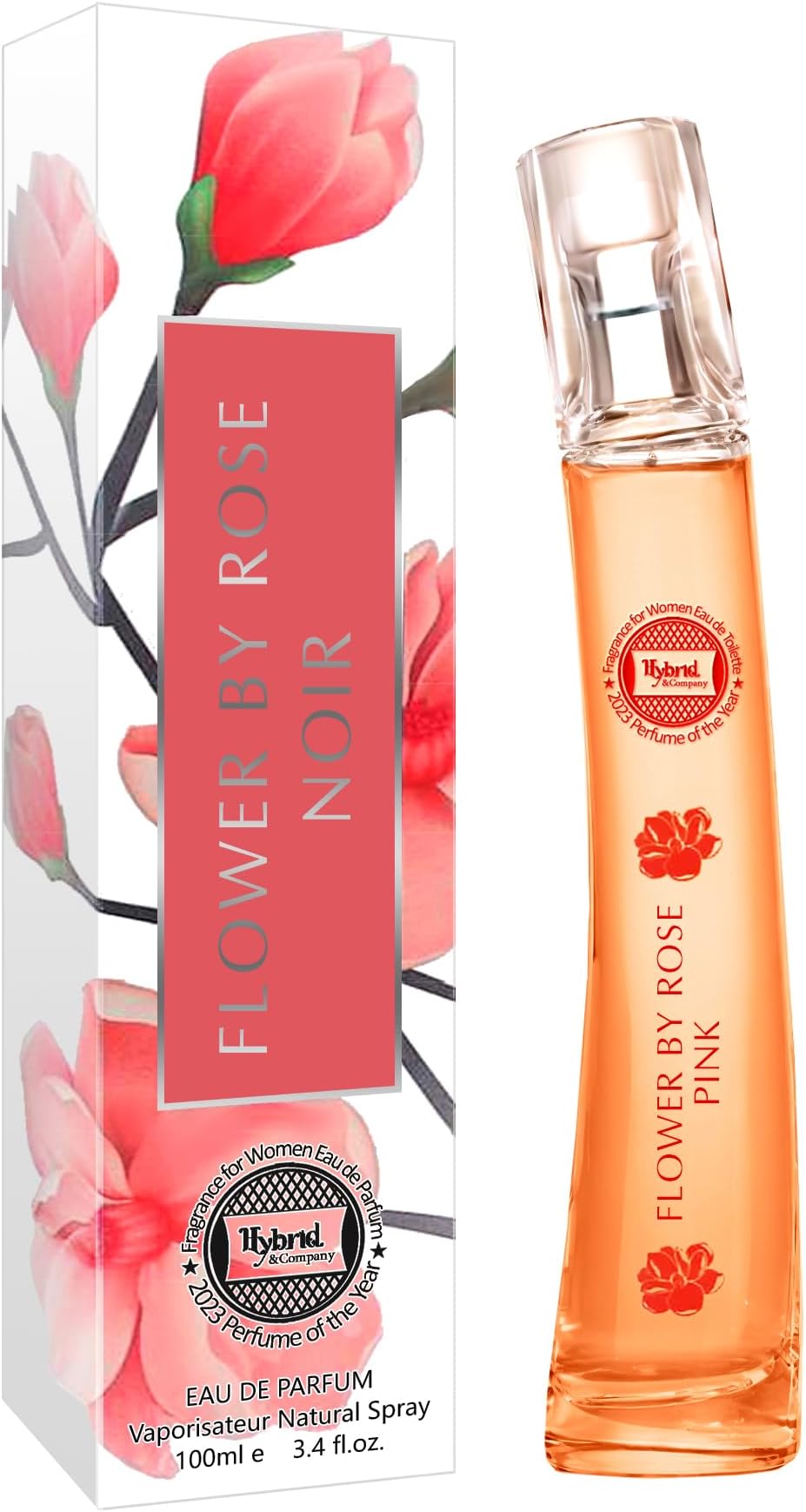 Hybrid & Company Flower By Rose Pink For Women Eau De Parfume Pour Femme Natural Spray 3.4fl.on