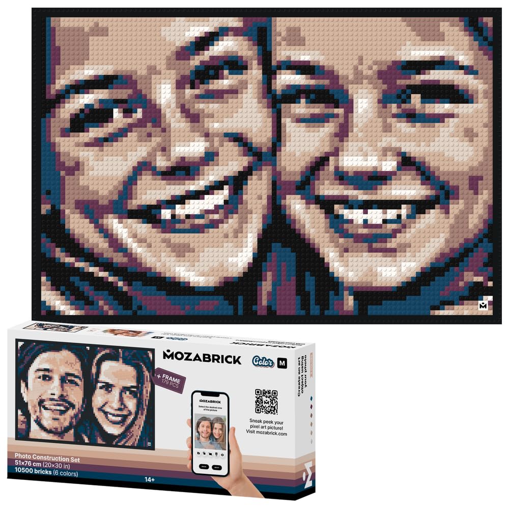 Photo Construction Set Model Color M (20 inch x 30 inch) - Transform Any Picture into a Mosaic Wall Art Using Our Constructor and Web App