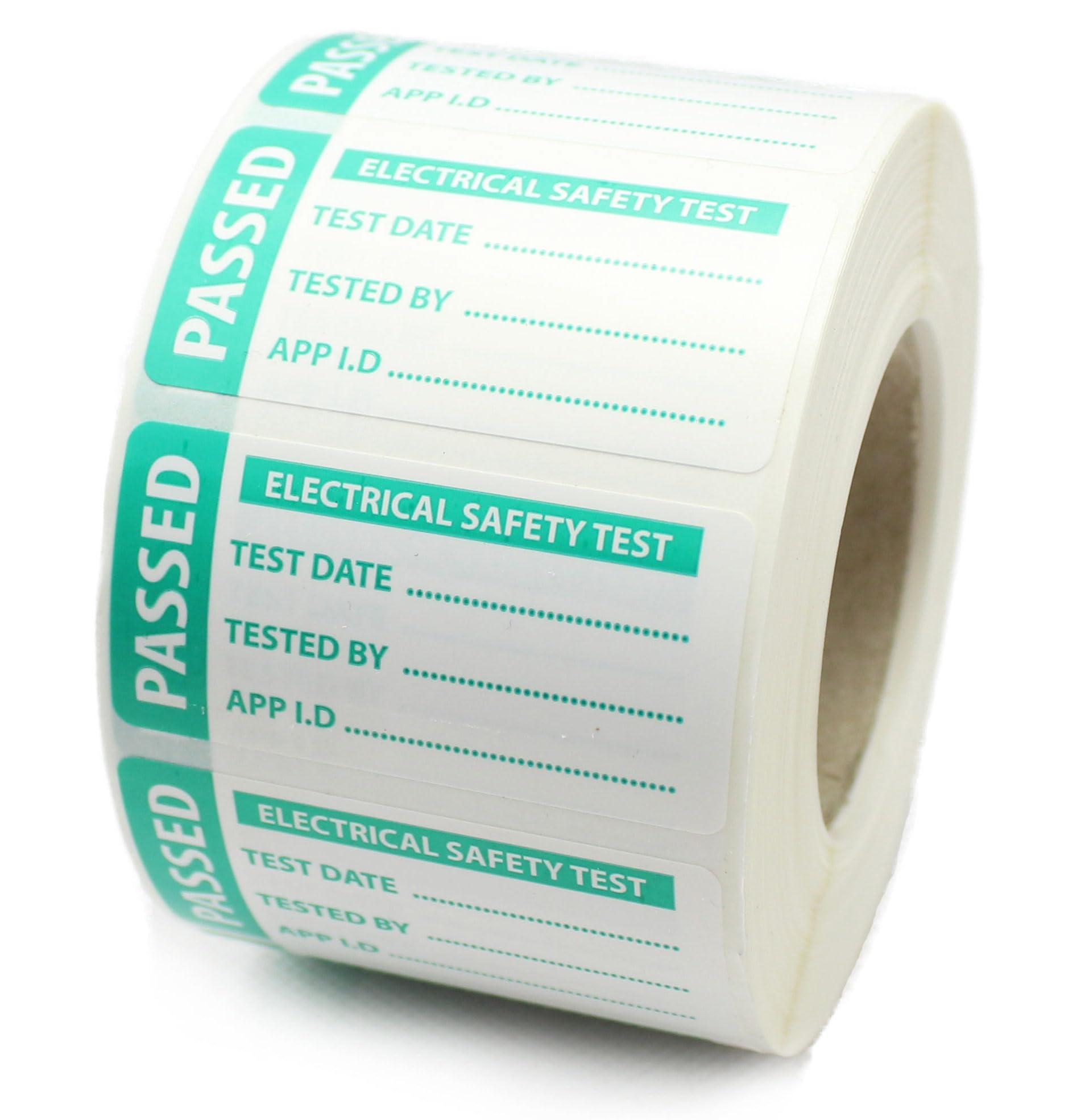 Electrical PAT Test Labels - 4th / 5th Edition - Passed - Tough Tear Resistant Polypropylene, Permanent Adhesive. 50x25mm (10,000 Labels)