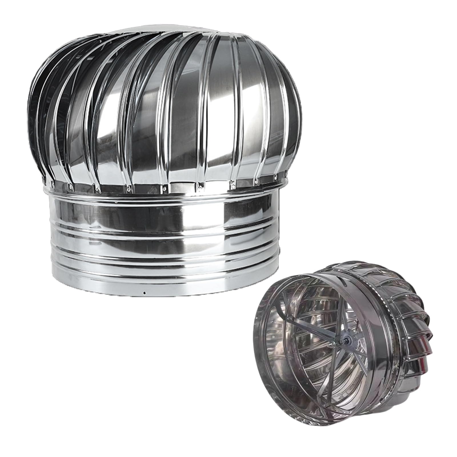 Tapa de viento para techo redondo de 160 mm con protector de pájaros integrado