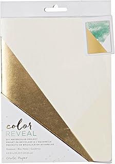 American Crafts Crate Paper Watercolor Notebook Color Reveal 6 x 8 Inch Diagonals