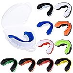 10 Pcs Sport Mouth Guards Gum Teeth Armor Game Guard for Boxing Basketball Football Hockey Karate Basketball Rugby Match (Cool Color)