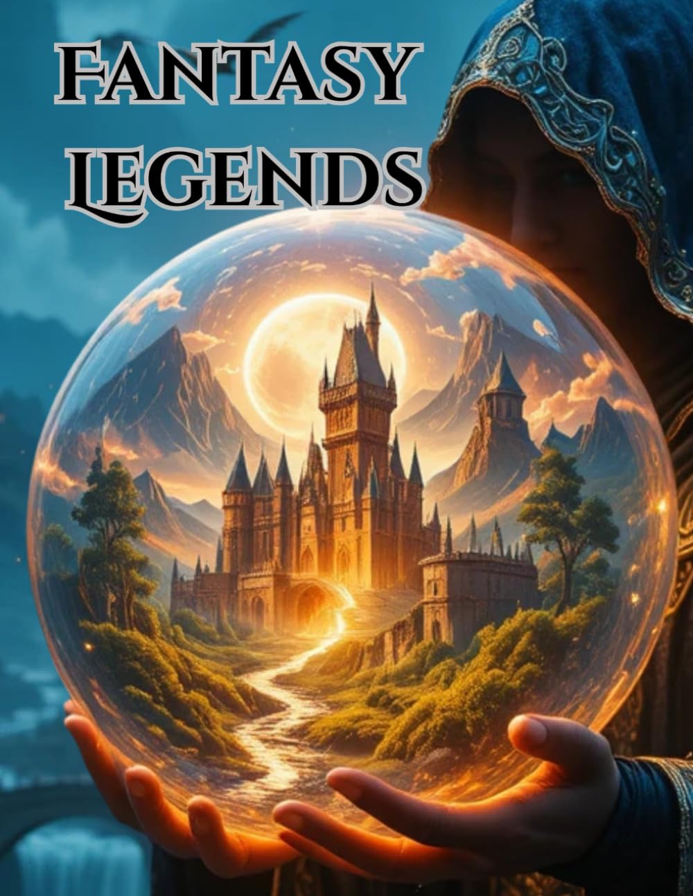 Fantasy Legends: An Adult Coloring Book of Mythical Creatures, Gods, and Magical Fantasy Worlds