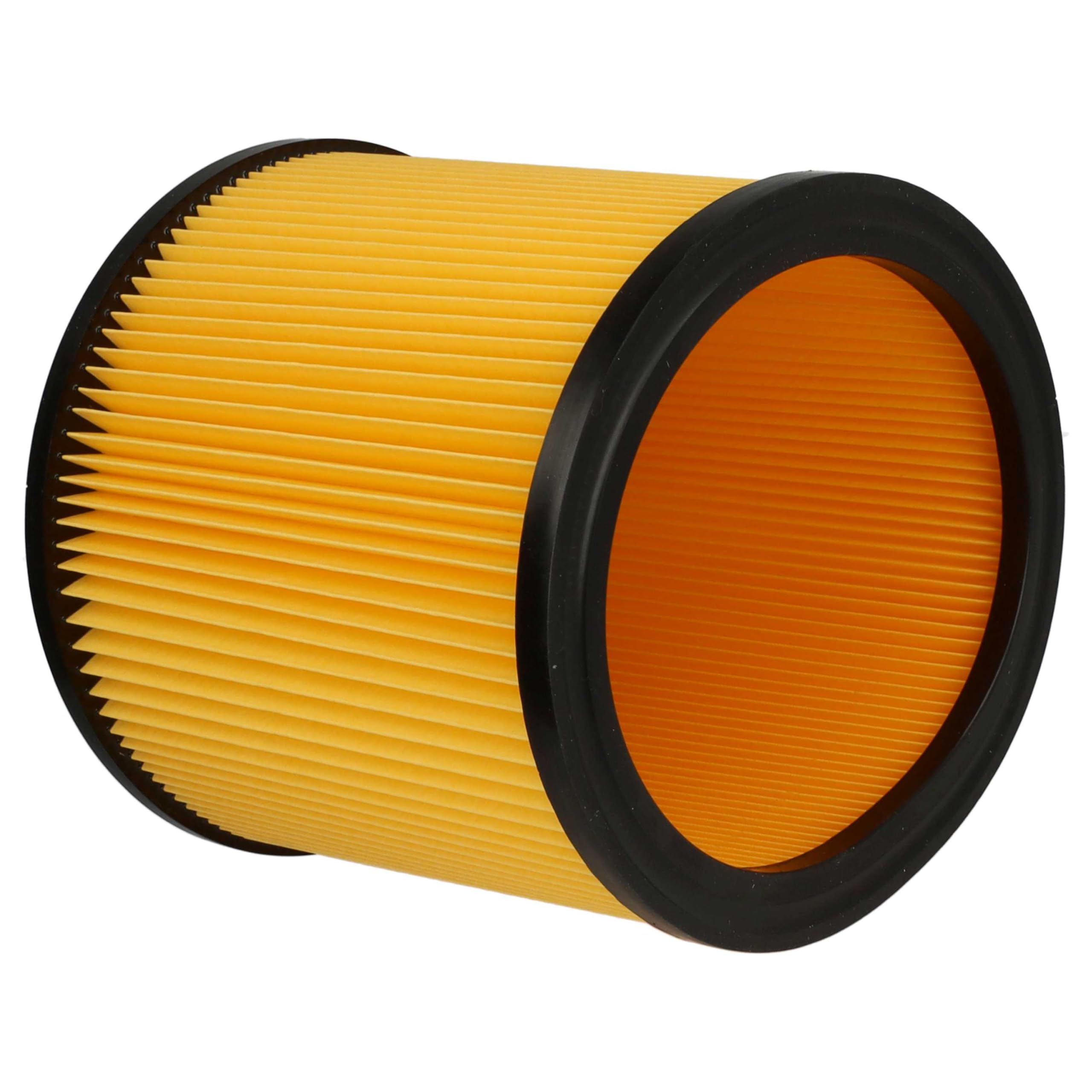 vhbw 8x Faltenfilter kompatibel mit Aqua Vac NTP 30 Jardin Staubsauger | Patronenfilter Gelb Schwarz