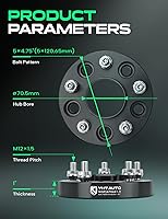 Vista 4 de YHTAUTO 5x4.75 Separadores de rueda con buje céntrico de 1 pulgada, compatible con 1979-2019 Chevy Corvette Camaro S10 Blazer y Cadillac XLR