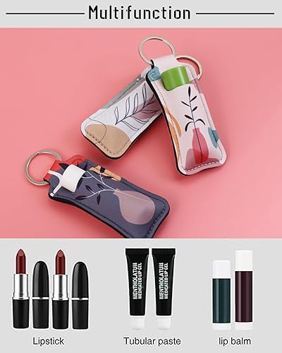 Miniatura 2 de COOKOOKY Chapstick - Llavero con clip para bálsamo labial, con clip, lápiz labial, brillo de labios, llavero