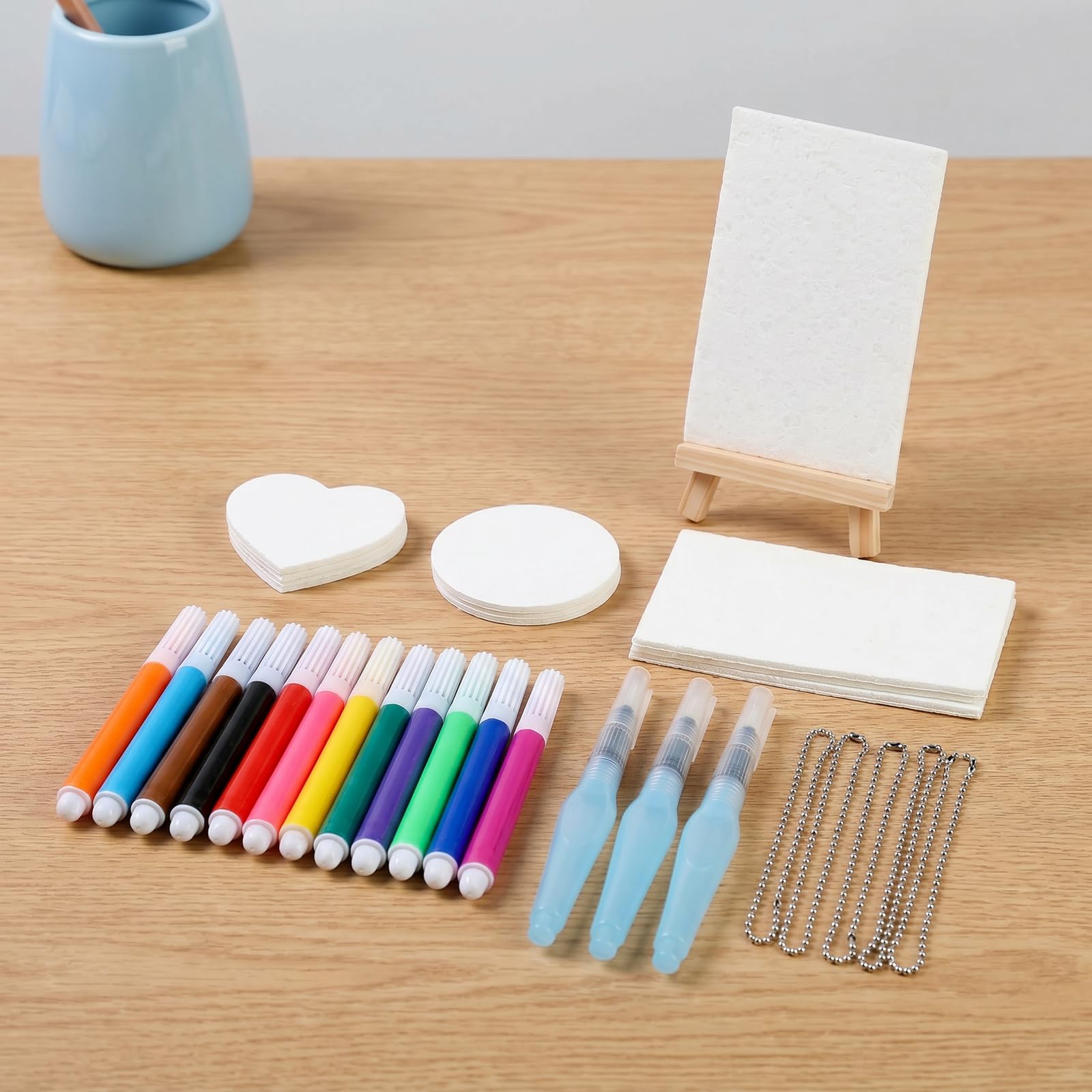 Set da 42 Pezzi Pittura 3D Magico Puffy Paint - Kit Pittura Texture con Carta Spugna e 12 Pennarelli per Bambini e Adulti, Artisti, Kit di Pittura