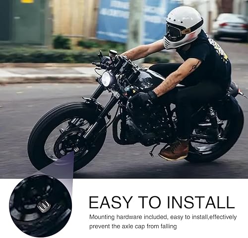 Miniatura 5 de ZKFAR 2 fundas para tuercas de eje delantero de automóvil, 1.6 x 1.2 pulgadas, impermeables, de metal, para caídas de agua, repuestos decorativos