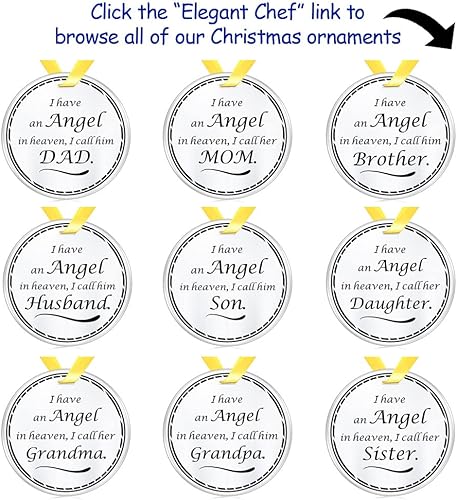 Miniatura 8 de Adorno conmemorativo de recuerdo de Navidad, porque alguien que amamos está en el cielo, regalo de condolencias de recuerdo, adornos de Navidad