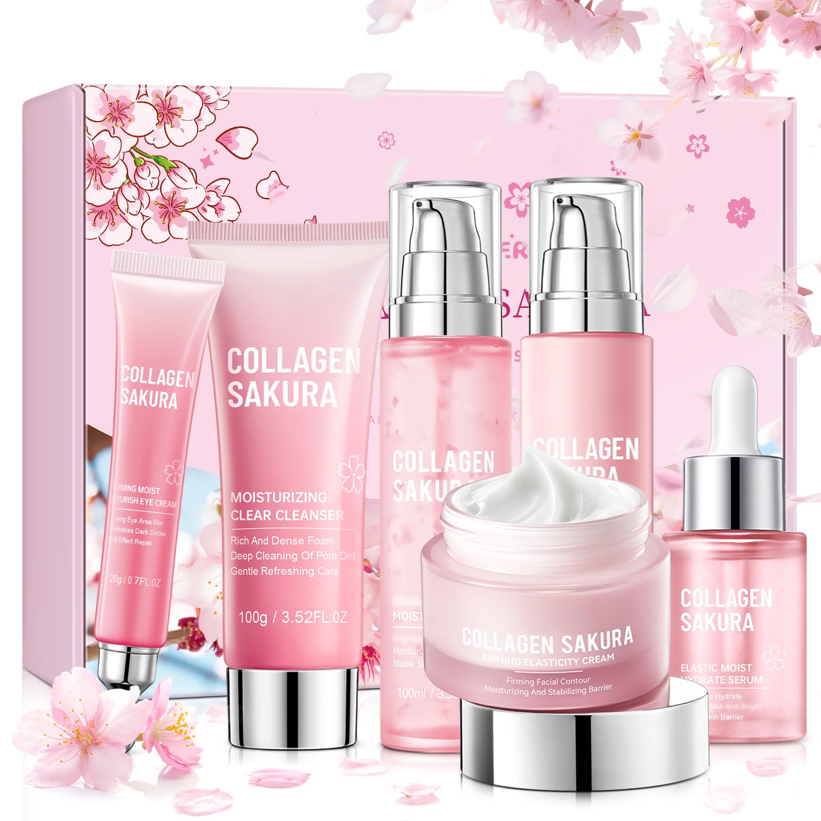 Amazon.com: Collagen Sakura Skincare Gift Set, Cherry Blossom Skin