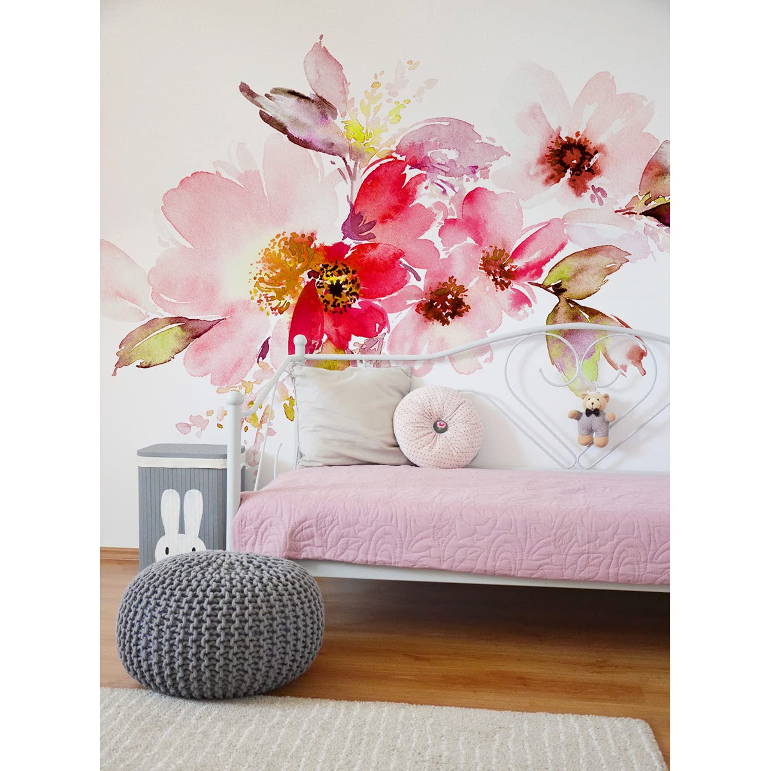 Papiers Peints Latex Muralo 290x290cm Salon Chambre Décoration Floral