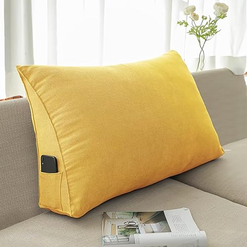 Miniatura 10 de Almohadas de cuña para cabecero, almohada de lectura, almohadas de respaldo para sentarse en la cama, cojín triangular suave, almohada de sofá cama,