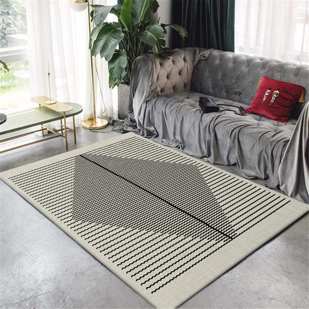 Tapis facile à nettoyer fini les taches avec ce grand tapis de couloir géométrique