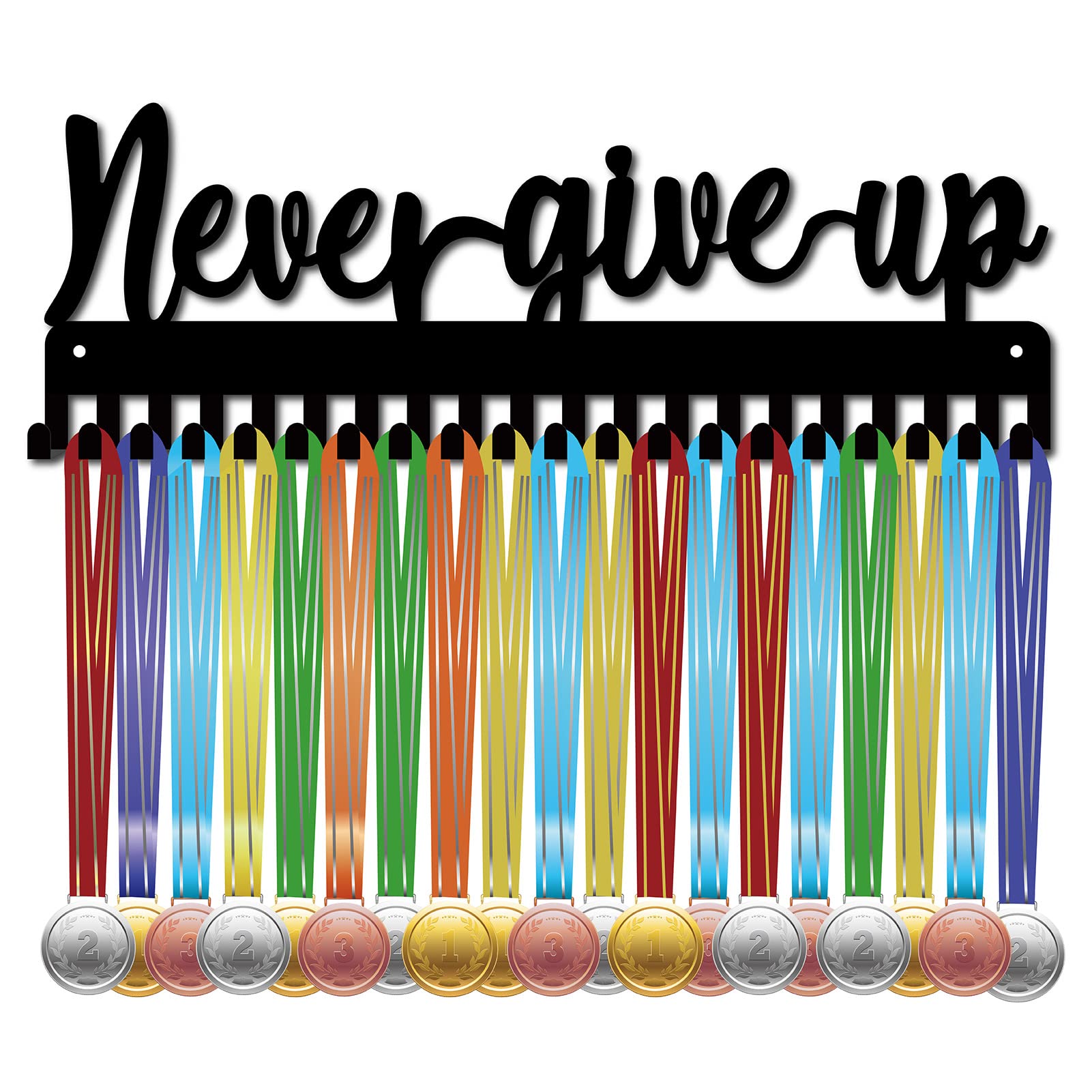 CREATCABIN Never Give Up - Support Mural Pour Médailles De Sport En